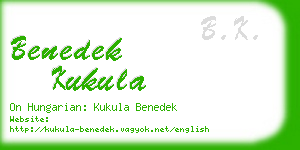 benedek kukula business card